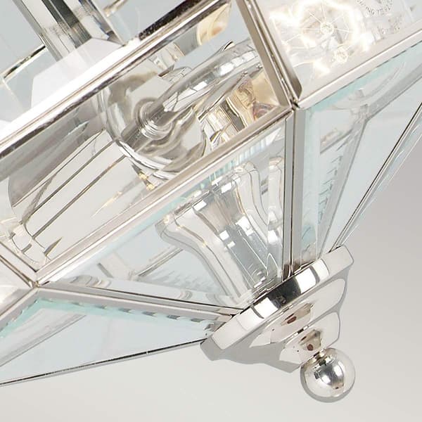 Taklampa silver plafong Old Park Elstead