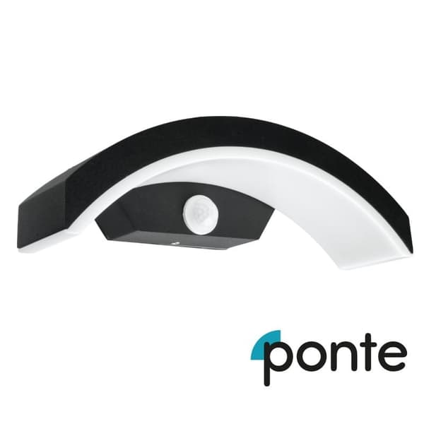 Utomhus LED-vägglampa 12W med rörelsesensor Ponte DPM