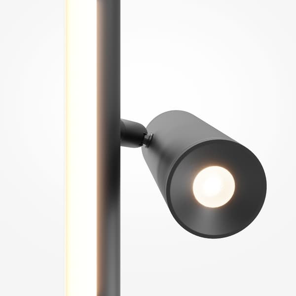 Moderne sort gulvlampe med LED-lysstick 14W THIN Maytoni