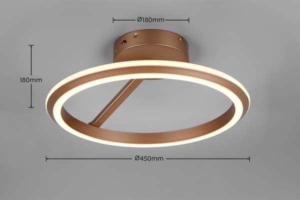 Loft moderne kaffe ring LED 34W AMADOR Trio