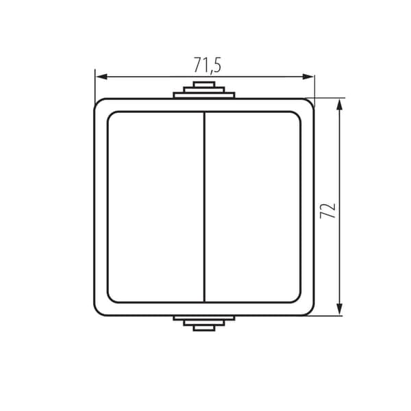 Vippströmbrytare vit IP54 TEKNO Kanlux 33495