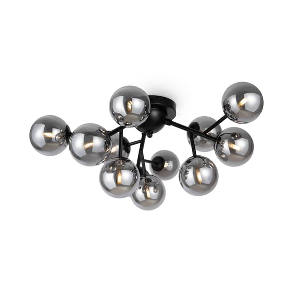 Sort loftlampe, glaskugler Dallas Maytoni MOD545CL-12B