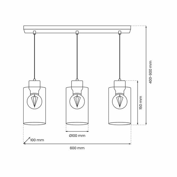 Pendellampe lysekrone Milagro MADERA MLP8555 hvid