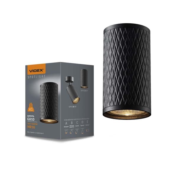 Loftspot Talen Videx sort 1 x GU10