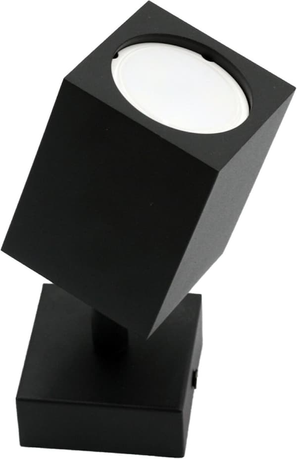 Sort væg- og loftlampe GU10 Quantus ID-6101 Idealux