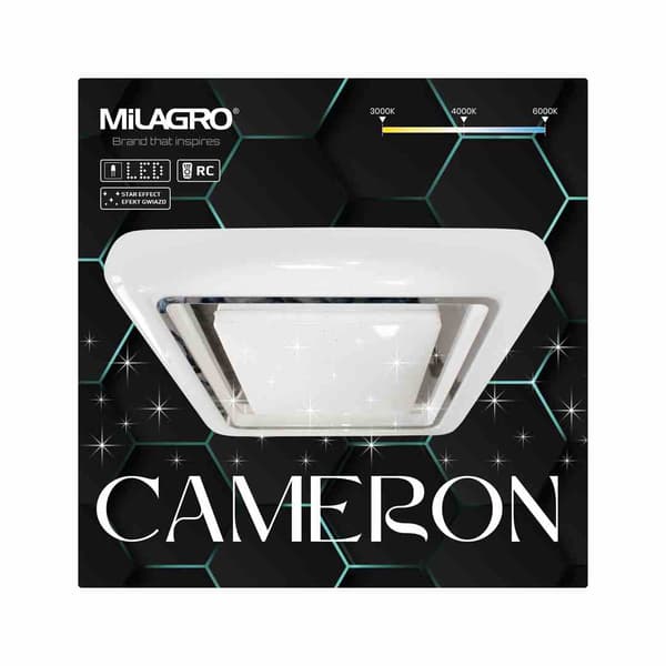 Taklampa LED Milagro CAMERON ML7938 krom