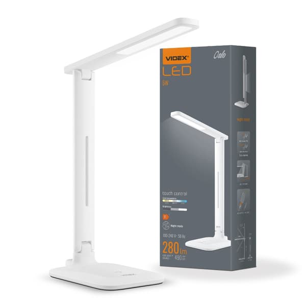 LED skrivebordslampe 5W 490lm Dæmpbar Touch Farveskift Videx