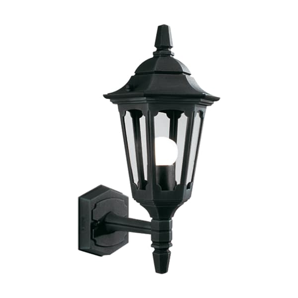 Svart utomhusvägglampa E27 60W Parish Mini Elstead