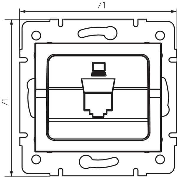 Adapter Computerstik RJ45 LOGI grafit Kanlux 25929