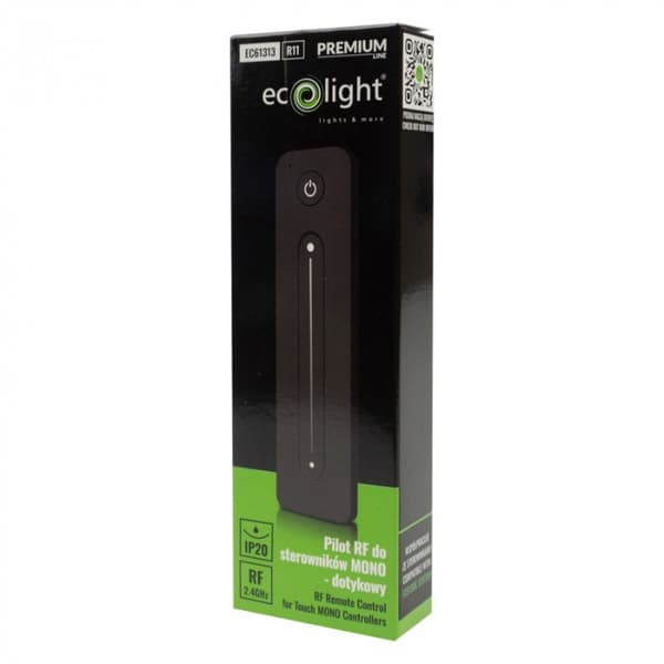 R11 RF LED-båndsfjernbetjening til MONO-controllere, touch-dæmper, sort, Ecolight
