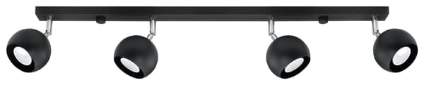Loftlampe OCULARE 4L Sort Sollux Lighting SL.0447