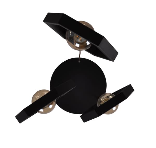 Moderne sort-guld lysekrone Kaja HONEY K-4722