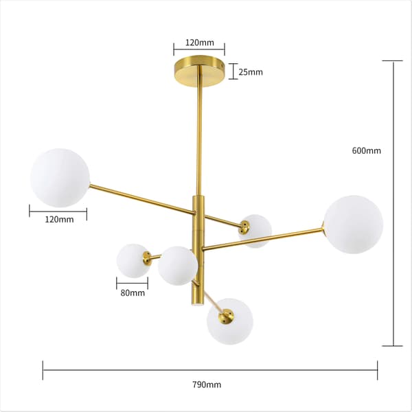 Dorado 6xG9 pendellampe guld Light Prestige