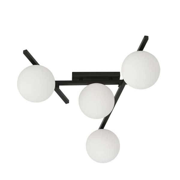 Emibig loftlampe 4xE14 40W SMART 4 SORT/OPAL 1103/4