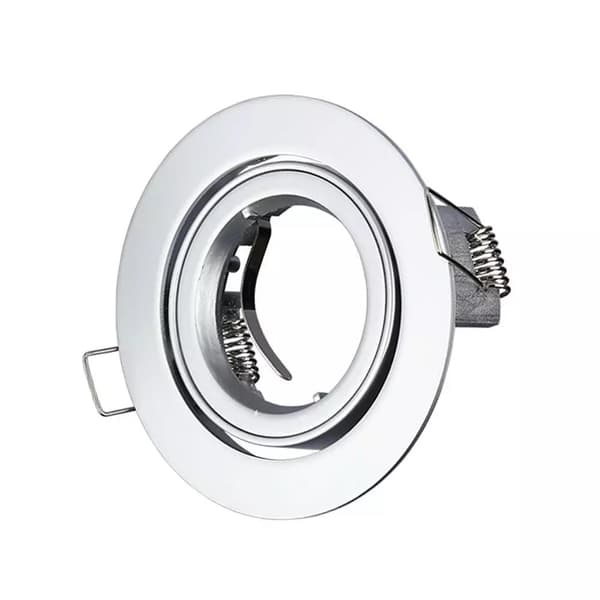 V-TAC GU10 Takspotlight Rund Rörlig Silvergrå VT-775