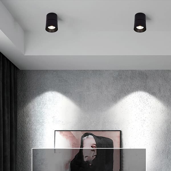 Spot LED-spotlight 7W neutral sort Romeo Abruzzo LPR-7W-C-NW