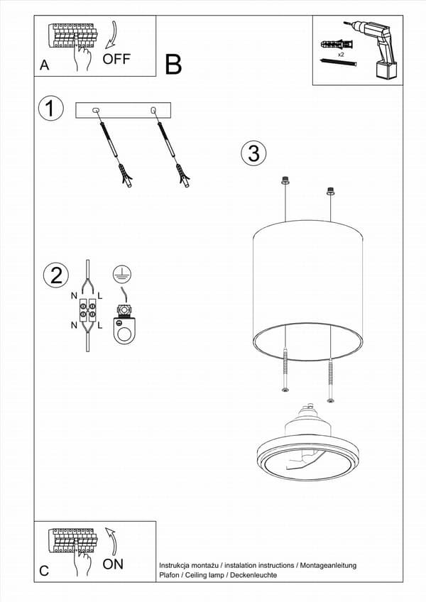 Spot TIUBE harmaa Sollux Lighting SL.0696