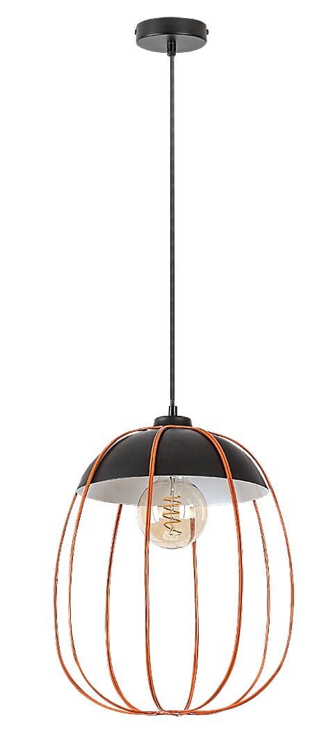 Pendellampe E27 1x60W mat sort 72034 Svens Rabalux