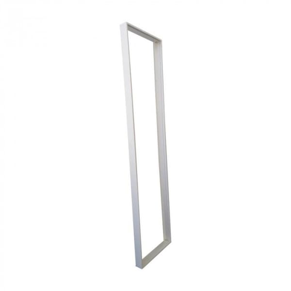 LED-panelram snäppmonterad ytmonterad 120x30 plast vit rektangulär Ecolight