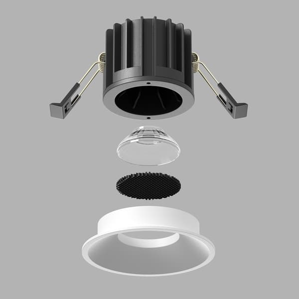 Infälld spotlight rund vit LED 12W Round Maytoni