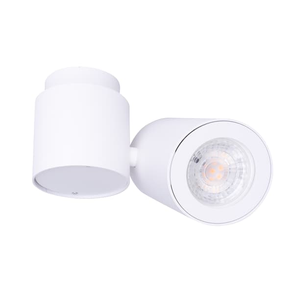 Modern rörlig takspotlight rund vit 1xGU10 50W BARRO Maxlight