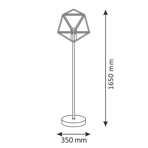 Gulvlampe guld 1xE27 DENMARK 318855 Polux