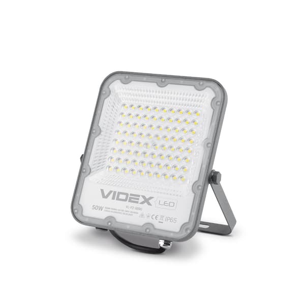 Halogenstrålkastare 50W neutralt ljus 5000K 6500lm IP65 DAVIS Videx
