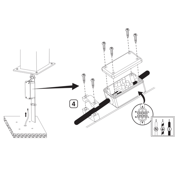 Ulkoseinävalaisin GU10 80cm GILBERT 322388 Polux