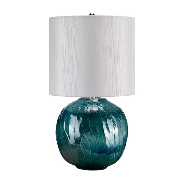 Pöytävalaisin posliini sininen pyöreä harmaa Blue Globe E27 60W Elstead