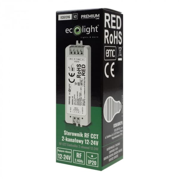 LED-listkontroller V2 RF CCT 10A 12-24V Ecolight