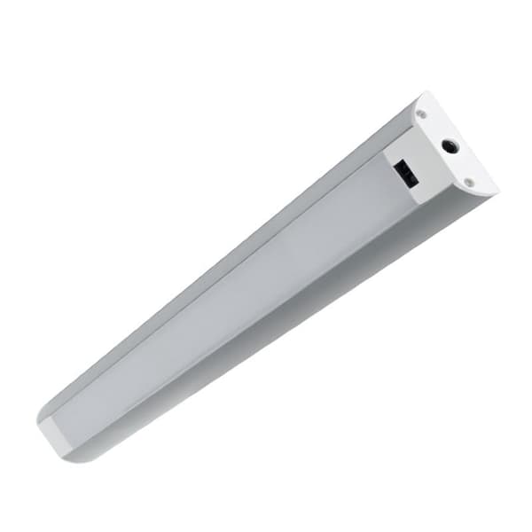 2-pack 60 cm långa vita LED-underskåpslampor 9W med rörelsesensor och strömadapter DPM