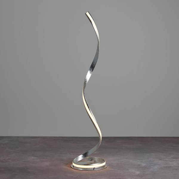 Gulvlampe designer sølvbånd LED 23W ARIA Endon