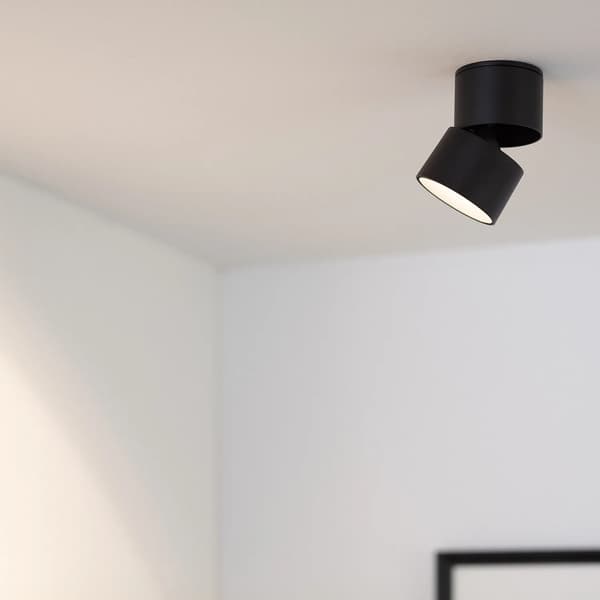 Spot LED-spotlight 7W varm sort Romeo Abruzzo LPR-7W-C-WW