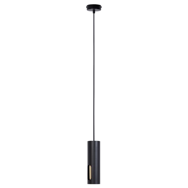 Moderne sort rørformet pendellampe med guldelement til køkkenø 1xGU10 10W FLOW Sigma Lighting