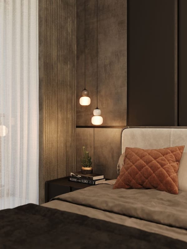 Moderne dobbelt sort-grå riflet glas LED 5W pendellampe MODERN Maxlight