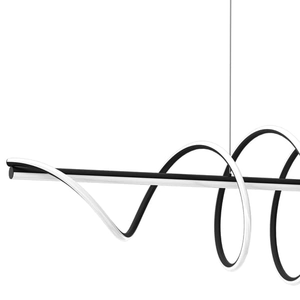 Moderne sort Twist LED 90W pendellampe Milagro