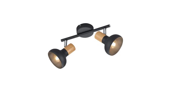 Dobbelt sort loftlampe LATIKA 2xE14 10W RL