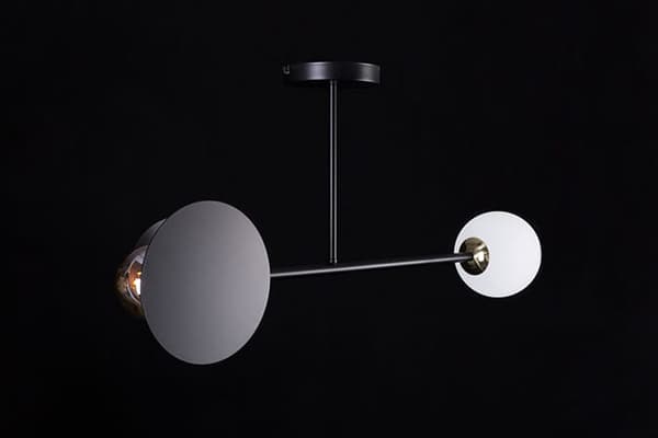 LOFTLAMPE Emibig 2xE27 60W MINERVA 2 SORT 612/2