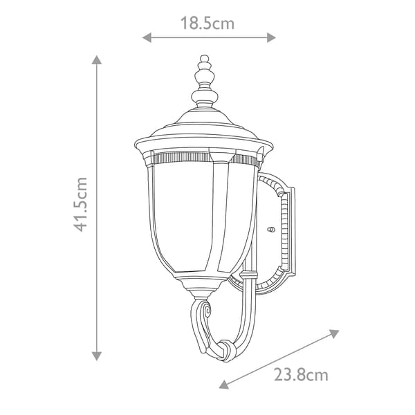 Utomhusvägglampa herrgård E27 60W Cleveland Elstead