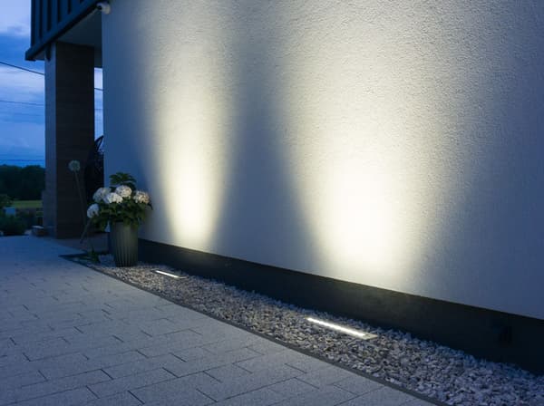 Modern silver rektangulär LED 20W infälld marklampa LANDO SU-MA