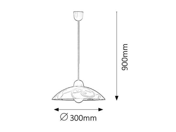 Hänglampa kök E27 1x60W vit 1846 Scroll Rabalux