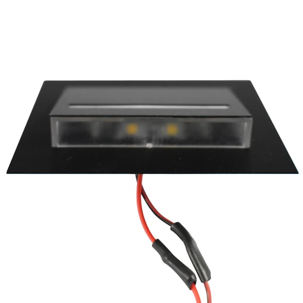 Firkantet sort-hvid LED trappearmatur 0.6W Fero Eko-Light