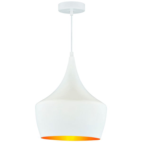 Hänglampa vit-guld E27 MODERN 306760 Polux