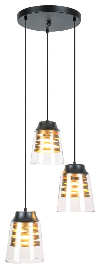 Pendellampe E27 3x60W mat sort 3545 Zenaida Rabalux