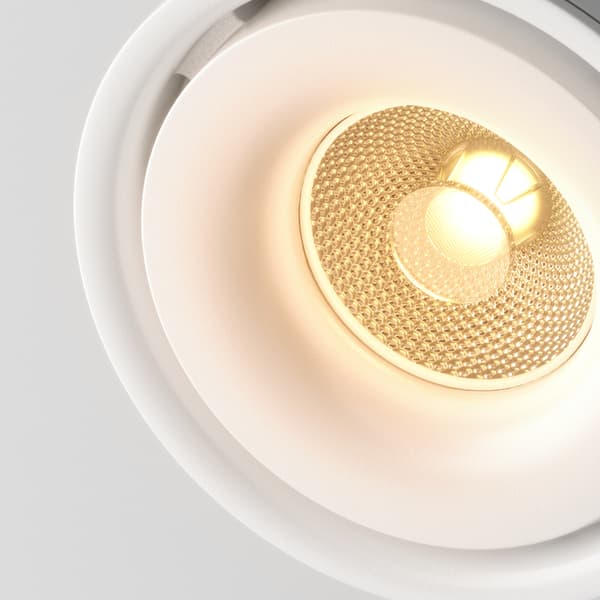 Vit rund rörlig LED-spotlight 15W 3000K YIN Maytoni Technical