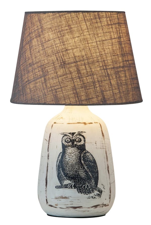 Bordlampe med ugle hvid E27 Dora 4373 Rabalux
