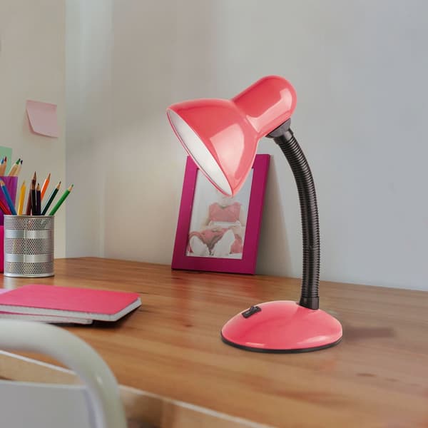 Skrivebordslampe til skole, pink E27 Dylan 4172 Rabalux
