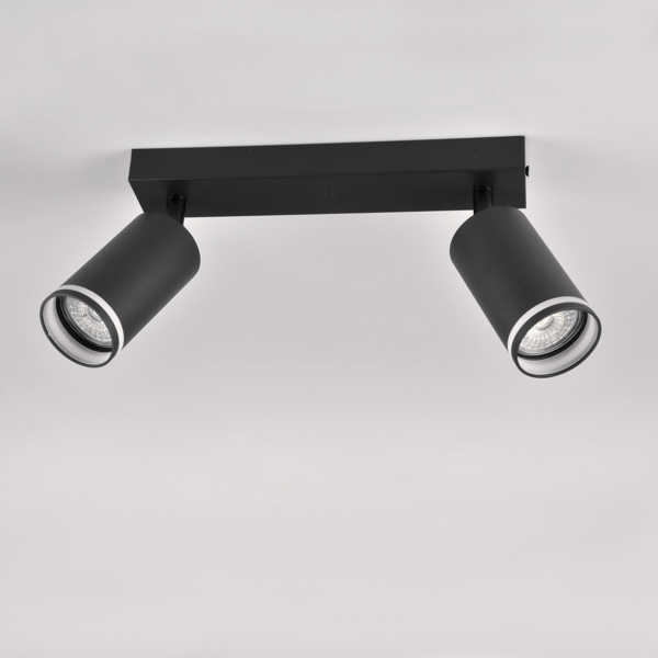 Væg- og loftlampe 2 GU10 Sort PARIS 322333 Polux
