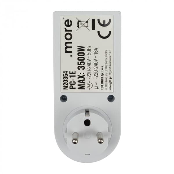 Elektronisk timer, veckoschema, strömbrytare 1800W Ecolight