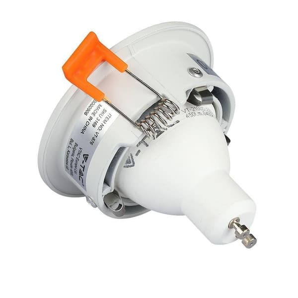 V-TAC GU10 Infälld Rund Vit Takspotlight VT-876